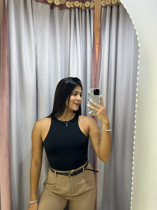 Body halter básico negro