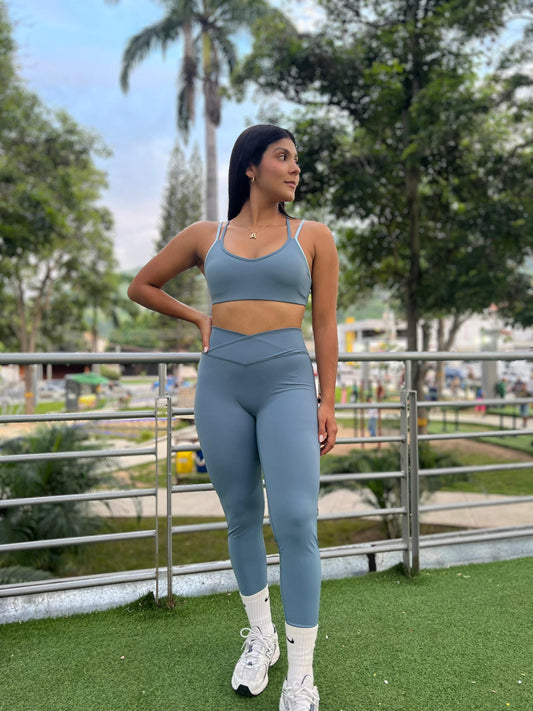 Set deportivo musera azul grisáceo