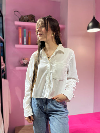 Camisa texturizada blanca