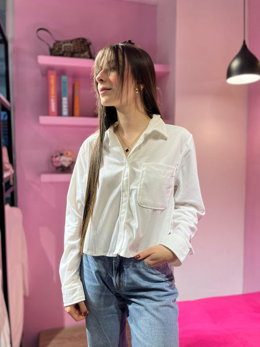 Camisa texturizada blanca