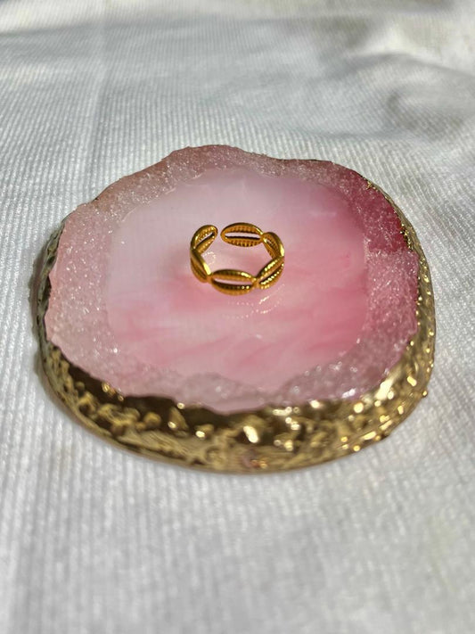 Anillo ajustable de caracoles de mar
