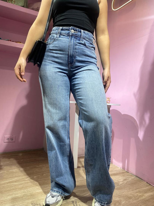 Jean hollister wide leg liso clásico tono medio (cd:270278)