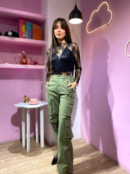 Pantalón cargo verde militar