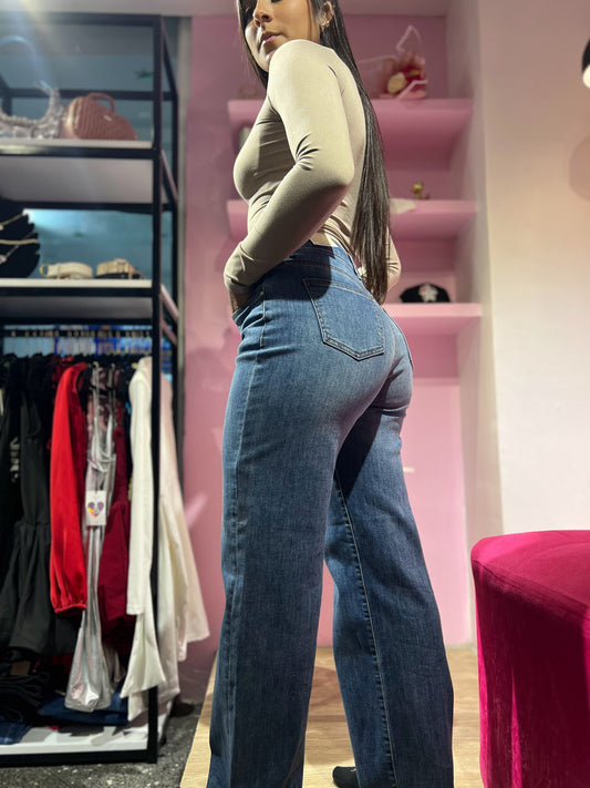 Jean wide leg prelavado Wax (cd: 90384)