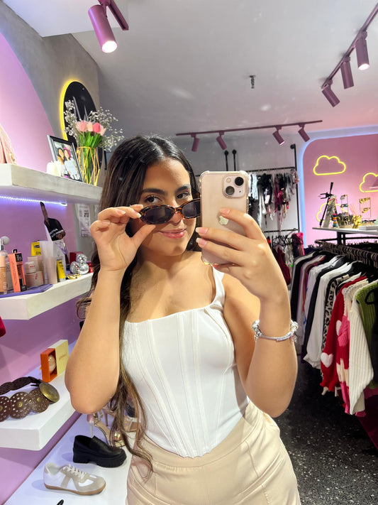 Corset de armazón blanco